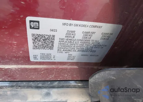 2024 Buick Encore Gx Sport Touring Awd from USA, damaged, VIN KL4AMESL8RB007805